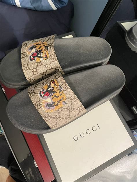 gucci slide tiger|gucci tiger slide goat.